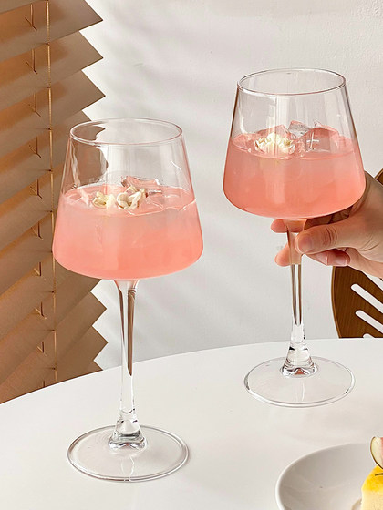 ins风复古玻璃高脚杯 酒吧鸡尾酒杯马天尼杯果酒杯特调杯葡萄酒杯