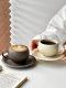 Retro Matte Ceramic Coffee Cup and Saucer Afternoon Tea Set Cappuccino Latte Cup Special for Latte Art High-End and Exquisite