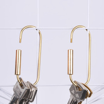 Creative brass keychain Golden keychain Nordic brass key storage for men and women