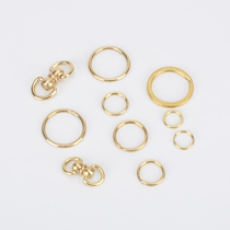 Brass keychain ring Tang grass ring creative brass key ring flat ring aperture men and women car keychain accessories