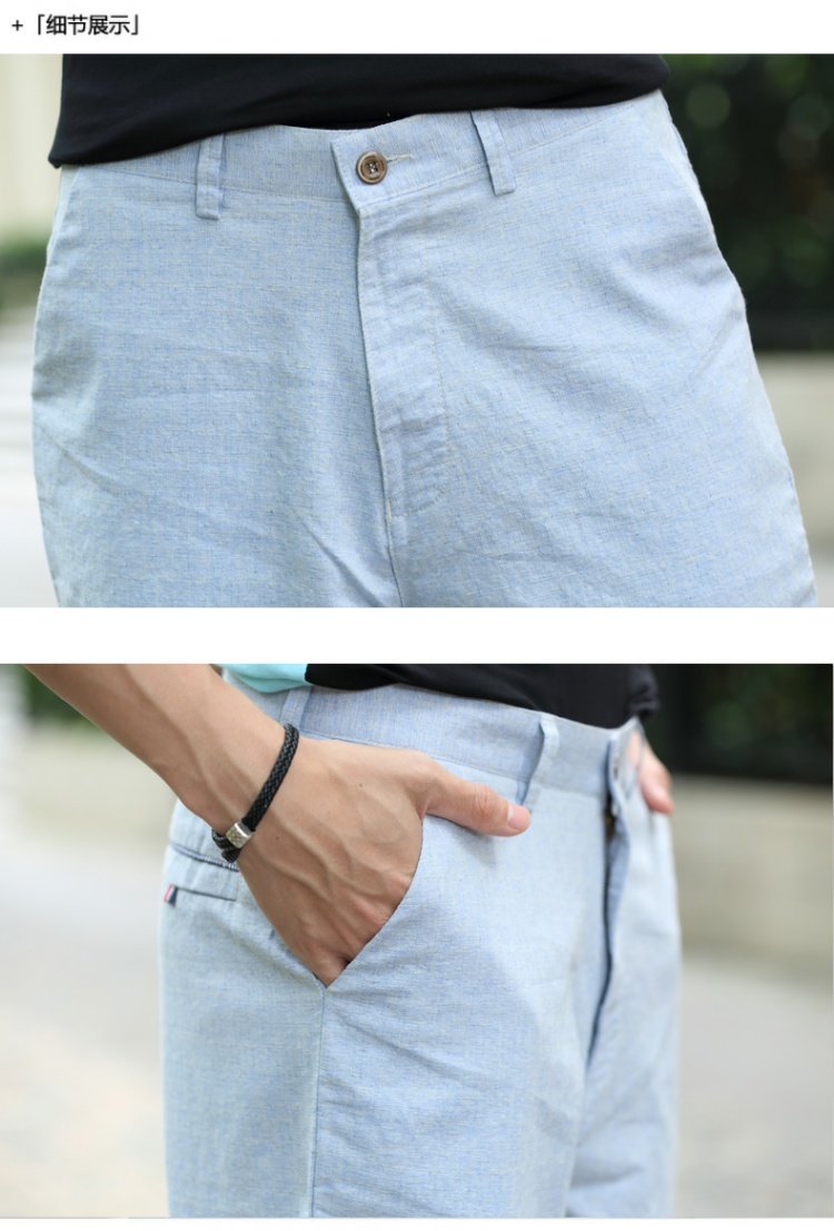 Quần short nam Năm quần thun có kích thước lớn mùa hè mỏng Phần vải cotton châu Á giản dị thả lỏng quần bó sát quần đùi