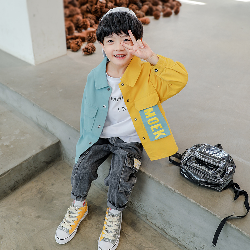 Trẻ em áo sơ mi 2020 mùa xuân và mùa thu mặc trẻ em mới Trung Quốc Hàn Quốc phiên bản của bộ đồ ướt áo khoác không khí trang phục trẻ em áo mùa xuân.