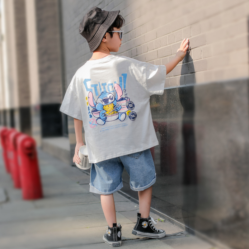 Trẻ em trai quần áo ngắn tay bộ mùa hè 2020 trẻ em mới của Hàn Quốc phiên bản của hai mảnh thiết chàng trai đẹp trai mùa hè váy thủy triều.