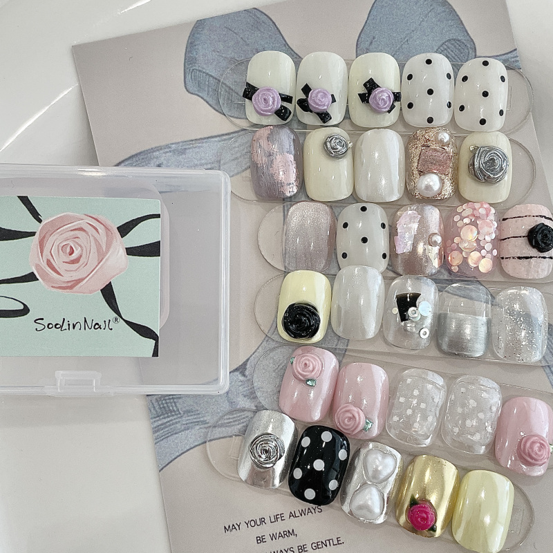 【Soolinnail】Rose Manor Nail Art Mold Rose Nail Art Tool ins French Rose DIY Decorations