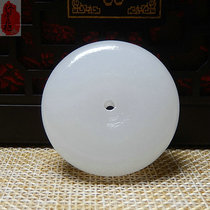 Ping buckle pendant natural Afghan jade pendant mens and womens white jade jade necklace pendant Hanfu Jade waist