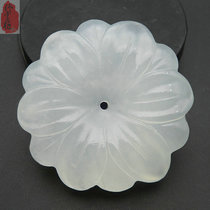 Natural Xiu Jade Flower Pendant Female Jade Necklace Pendant Cos Hanfu Steps Shake of the Pendant Jade Ornament Hair and Accessories Accessories