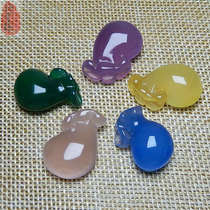 Natural ice green agate money bag pendant pink green chalcedony collection pendant for men and women necklace jade pendant