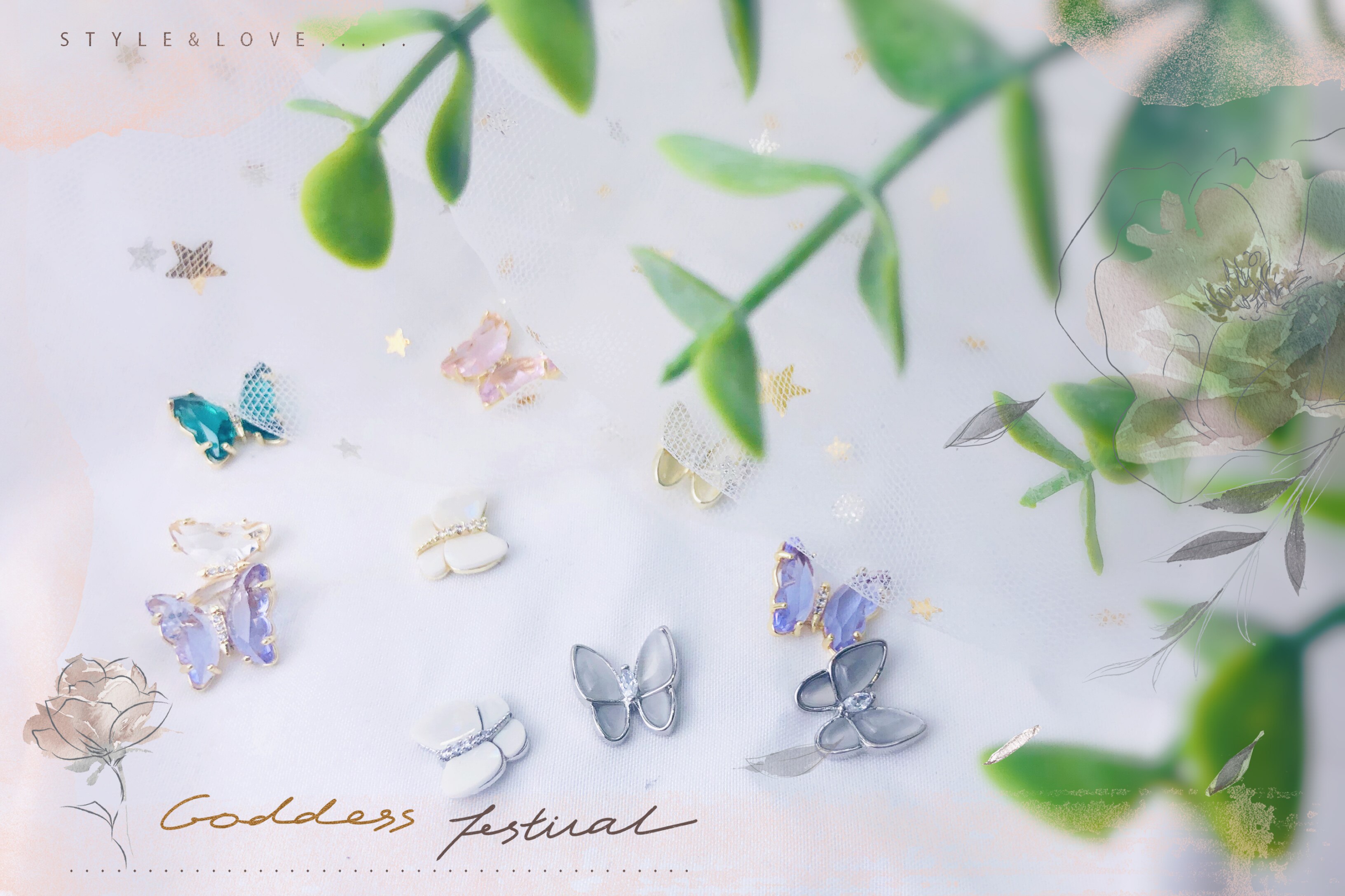 Net Red Stereo Crystal Butterfly Jade Butterfly Fritillaria Butterfly Nail Art Jewelry Niu Niu Fan Nail Art