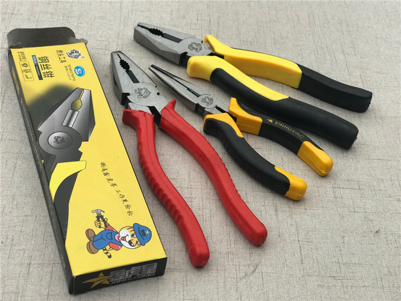 Tiger head brand wire pliers vise 8 inch old style wire cutting pliers Electrician gold Tiger brand non-slip handle steel