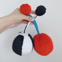 Newborn baby black and white ball sheet 0 to 3 months Colour pursuit of visual ball baby Early teaching toy exciting training