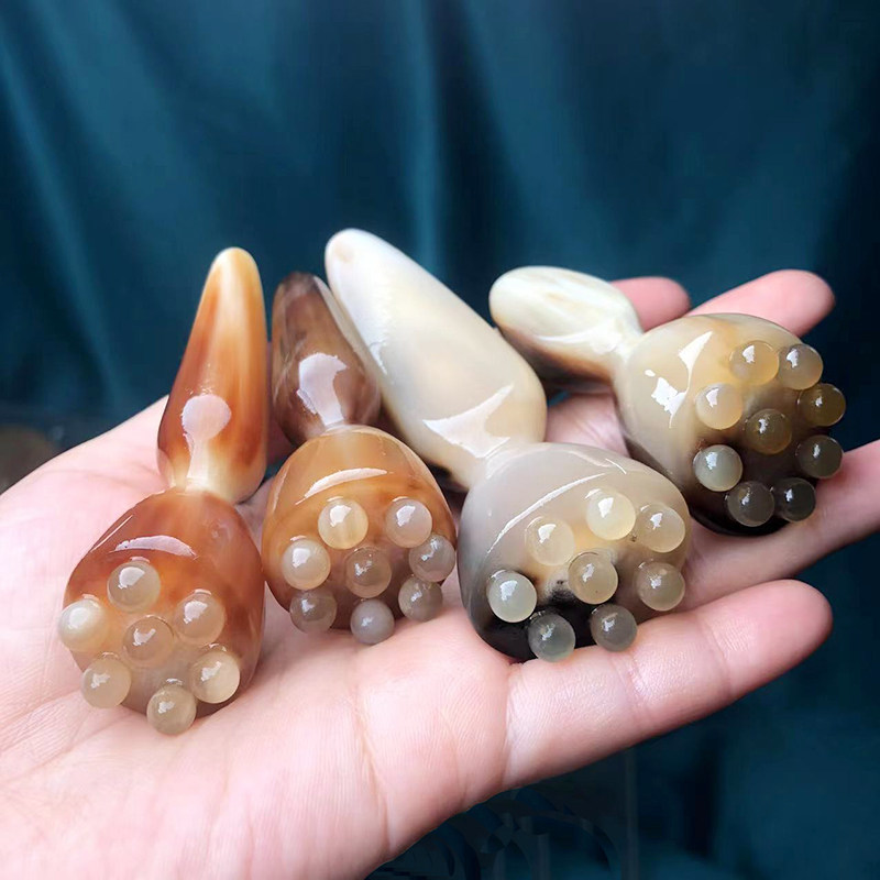 Natural yak horn lotus fluffy face plate eyes full body universal point scraping and fascia