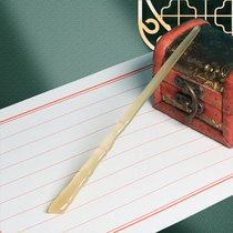 Natural beef horn hairpin Hanfu retro style hairpin Hanfu props ancient costume cheongsam hair ornaments bamboo leaf shape