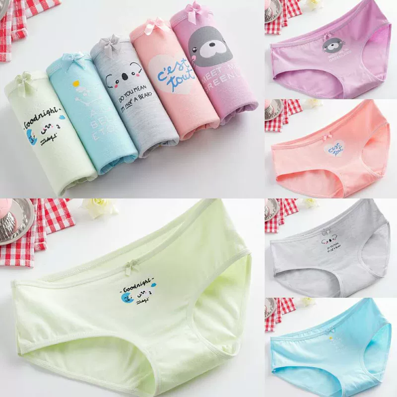 5 hộp quà, quần lót nữ cạp thấp modal, thời trang nữ thời trang nữ thành thị, vẻ đẹp vải 100% cotton - Giống cái