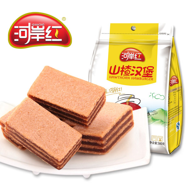 河岸红 山楂汉堡 500g 天猫优惠券折后￥9.9包邮（￥14.9-5）