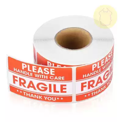 Fragmentation warning stickers FRAGILE English self-adhesive label paper copper plate waterproof careful light moisture-proof sticker