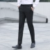 Quần lửng nam mùa thu phiên bản Hàn Quốc của bộ đồ tự do ủi miễn phí phù hợp với quần phù hợp với doanh nhân thanh niên làm việc phù hợp với quần quan tay nam Suit phù hợp