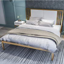 Nordic INS Fengiron Bed Hotel Bed Limited Modern 1 5 Double Bed 1 m 8 Bedroom Light Luxury Golden Marriage Bed