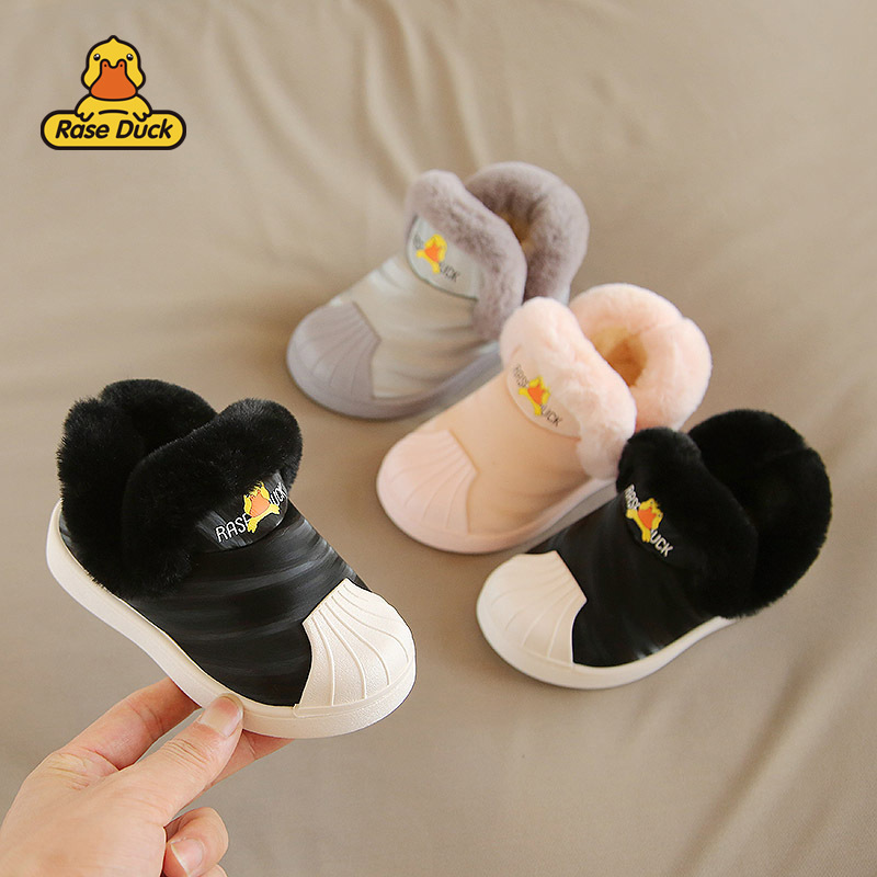 Northeastern Harbin Winter Treasure Snowy Boots Woman 1-3 years 2 Soft bottom Baby shoes Cavelvet thickened Boys snowy cotton