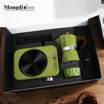 Mongdio Moka Pot Set Home Coffee Maker Gift Box New Year Gift Italian Coffee Machine Business Gift