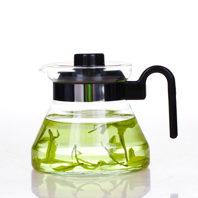 Direct Fire Kettle, Large Capacity Glass Flower Teapot, Graduated Cold Water Kettle, Heat-Resistant Coffee Kettle, Tea Kettle