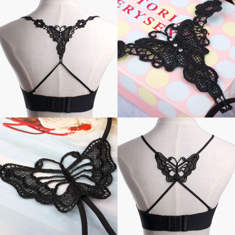 Butterfly female back cross-bra bra with a word collar stealth anti-slip button stealth cloak stealth strap