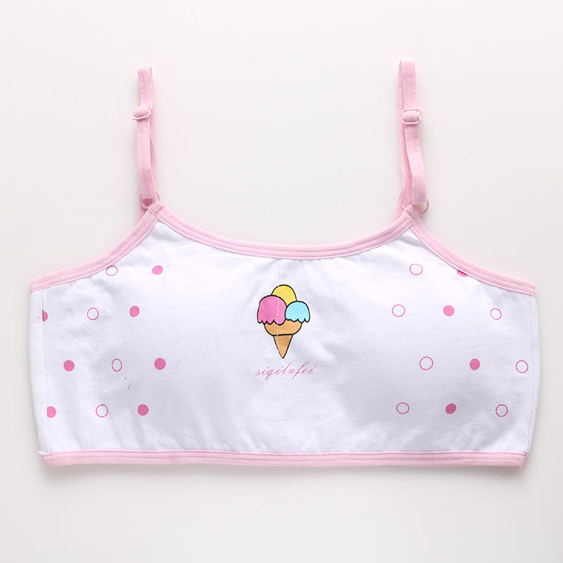 Siqi Lafei girl underwear bra adjustable shoulder strap vest type without steel ring development period students high school students underwear
