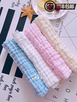 Yazan infant pure cotton gauze pleated cotton flower sugar square towel bath towel absorbent newborn child towel small bear small towel