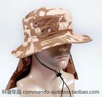 New military version of the British Army original Desert camouflage Benny hat Visor round-edged hat with rear curtain sun hat