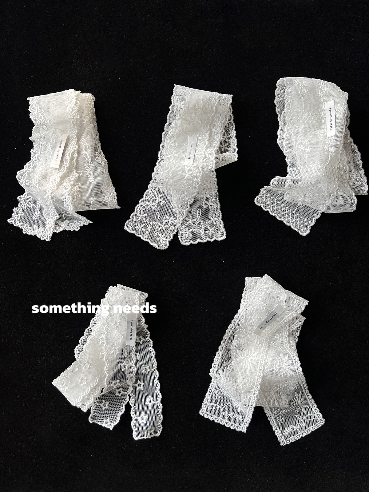 郑佰万 法式蕾丝细窄长条丝巾女春夏百搭围脖装饰气质飘带颈带韩