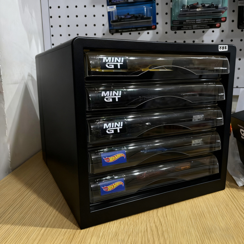 Compatible with Hot Wheels and Tomica Car Storage Cabinet Display Box Drawer-Type Alloy Car Model 1:64