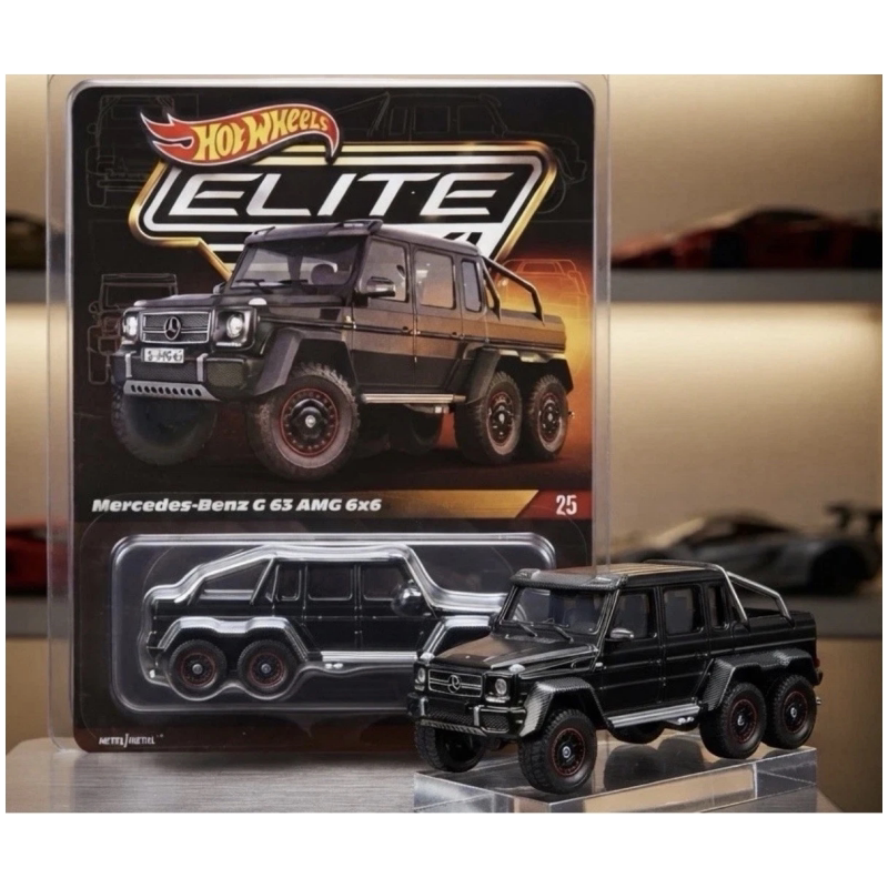 Hot Wheels Elite 1/64 Mercedes-Benz G63 Amg 6×6 Six-Wheel Big g Alloy Car Model Collection Ornament Toy Hot Wheels Elite 1/64 Mercedes-Benz G63 Amg 6×6 Six-Wheel Big g Alloy Car Model Collection Ornament Toy