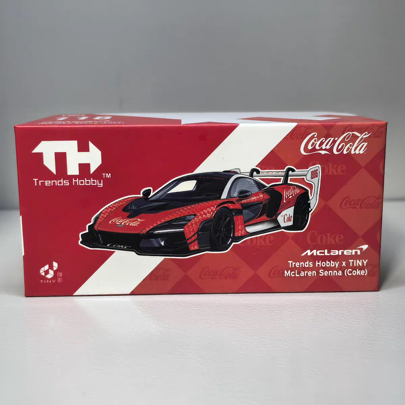 Trends Hobby Tiny Microscale Mclaren Senna Coca-Cola Collaboration 1:64 Alloy Car Model Trends Hobby Tiny Microscale Mclaren Senna Coca-Cola Collaboration 1:64 Alloy Car Model