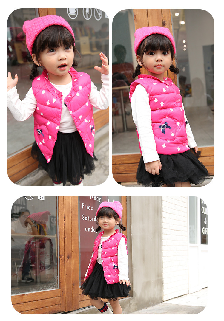 Cô gái xuống áo vest cotton mặc mùa đông trẻ em cotton 2018 mới thủy triều cô gái ấm vest lót bể quần áo trẻ em