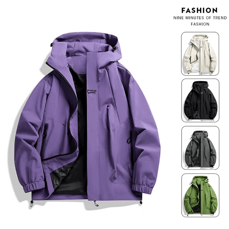 2026 Unisex Korean Style Waterproof Jacket, Water-Repellent Jacket, Outdoor Windproof Hooded Jacket