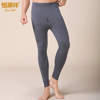 Hengyuan Xiang tinh khiết cashmere quần dài nam kích thước lớn eo ấm quần 100% cashmere mỏng dày áo len - Quần nóng lên quần giữ nhiệt nam thể thao