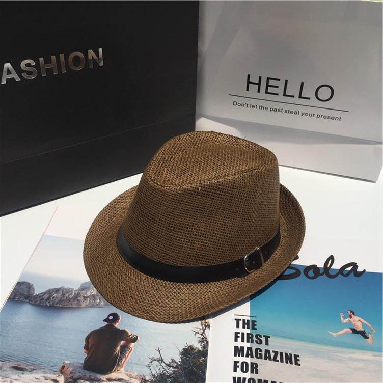 Traveling men's gentleman adult British hat men retro beach hat white small hat men's sun protection hat