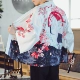 Áo khoác ba lỗ kiểu Trung Quốc Hanfu Ukiyo-e Áo kimono haori Nhật Bản áo khoác cardigan kiểu dân tộc áo choàng áo choàng nam triều - Cao bồi