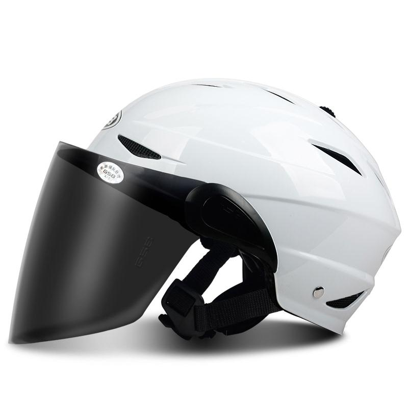 GSB Dual Lenses Electric Car Safety Helmet Grey Theft Men and women Summer sun protection Anti-light Lightweight Half Safety Helmet