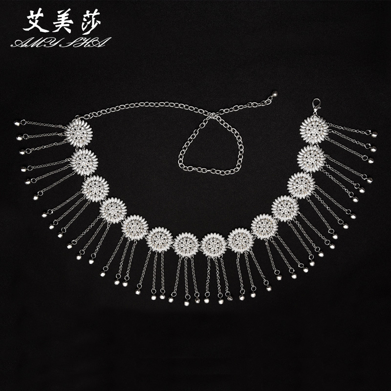 Belly Dance Waist Chain 2022 New Rhinestone Crystal Beginner Versatile Waist Chain Sailor Dance High-end Decoration