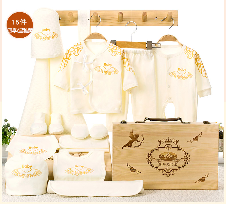 Bộ quần áo sơ sinh cotton cho bé sơ sinh 0-3 tháng 6 mùa thu và mùa đông sơ sinh cho bé sơ sinh trăng tròn set quà tặng sơ sinh