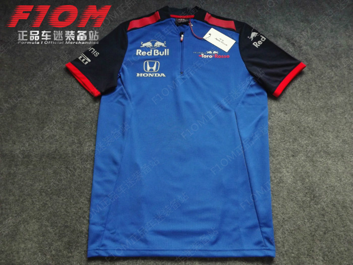 F1 Little Red Bull Team Toro Rosso 2018 functional fabric short-sleeved T-shirt sports Tee racing suit