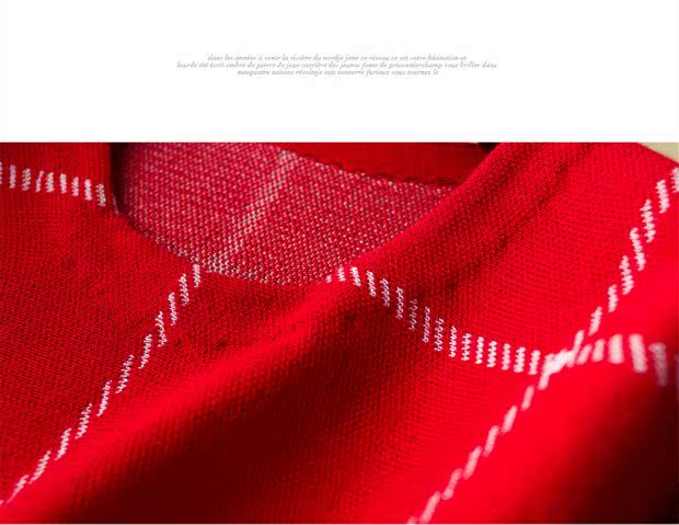 Các đợt tiếp theo của giá trị chiên Qingcang kẻ sọc jacquard 79 nhân dân tệ cổ tròn áo len dài tay áo len áo phông rộng