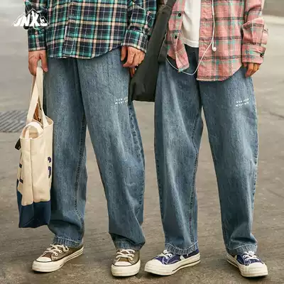 Mr. Jiangnan Spring and Autumn Japanese retro tooling couples skate pants loose wide leg jeans men's trend casual pants