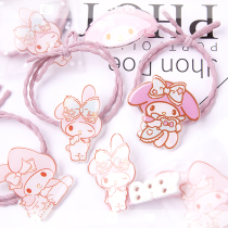 Melody hair rope pink cute head rope cartoon simple ins Wind germination clip bangs Hairband girl heart rubber band