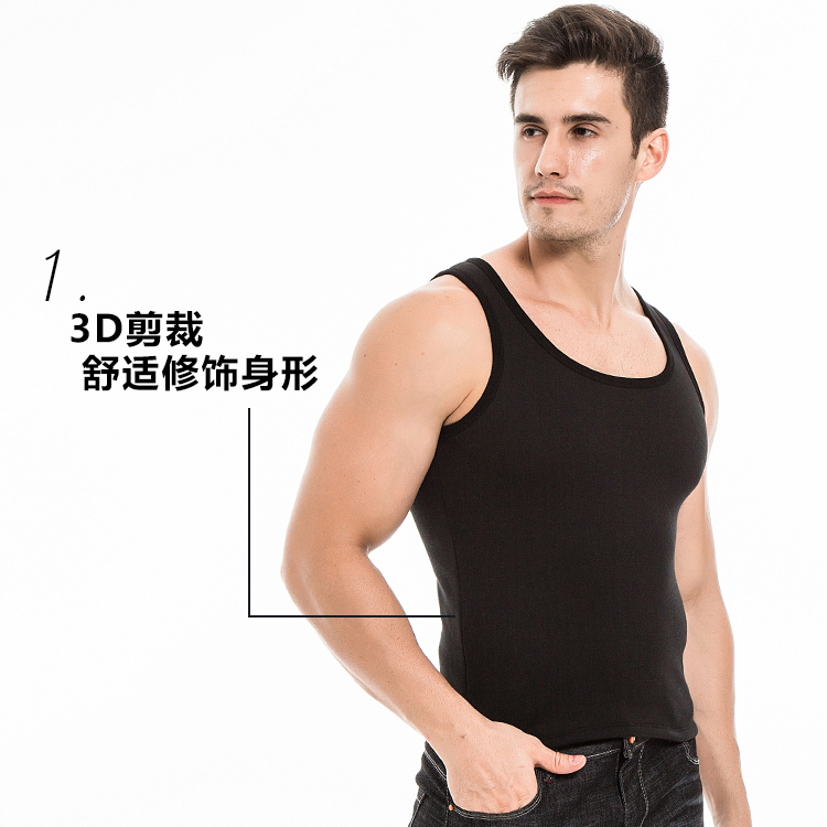 ấm Slim vest nam cộng với nhung cộng dày hit dưới tội lỗi áo khoác ấm đồ lót cộng với chất béo để tăng mens đang mùa đông chặt chẽ.