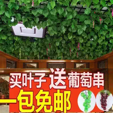 Simulation flower grape leaf vine flower vine flower plant tree leaf green vine pipe hanging ceiling decoration