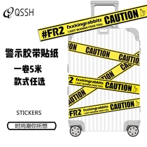 Trunk Sticker Warning Long Sticker Forbidden Waterproof Box Sticker Waterproof Rabbit caution