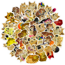 B-section 50 doge out-of-network stalk cheeemnet red sticker graffiti with laptop ipad phone sticker