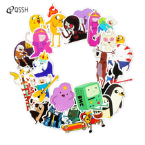 25 Adventure time cartoon waterproof suitcase stickers trolley case computer skateboard guitar stickers