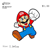 Single Mario waterproof luggage luggage trolley case sticker travel mobile phone computer skateboard guitar phone sticker